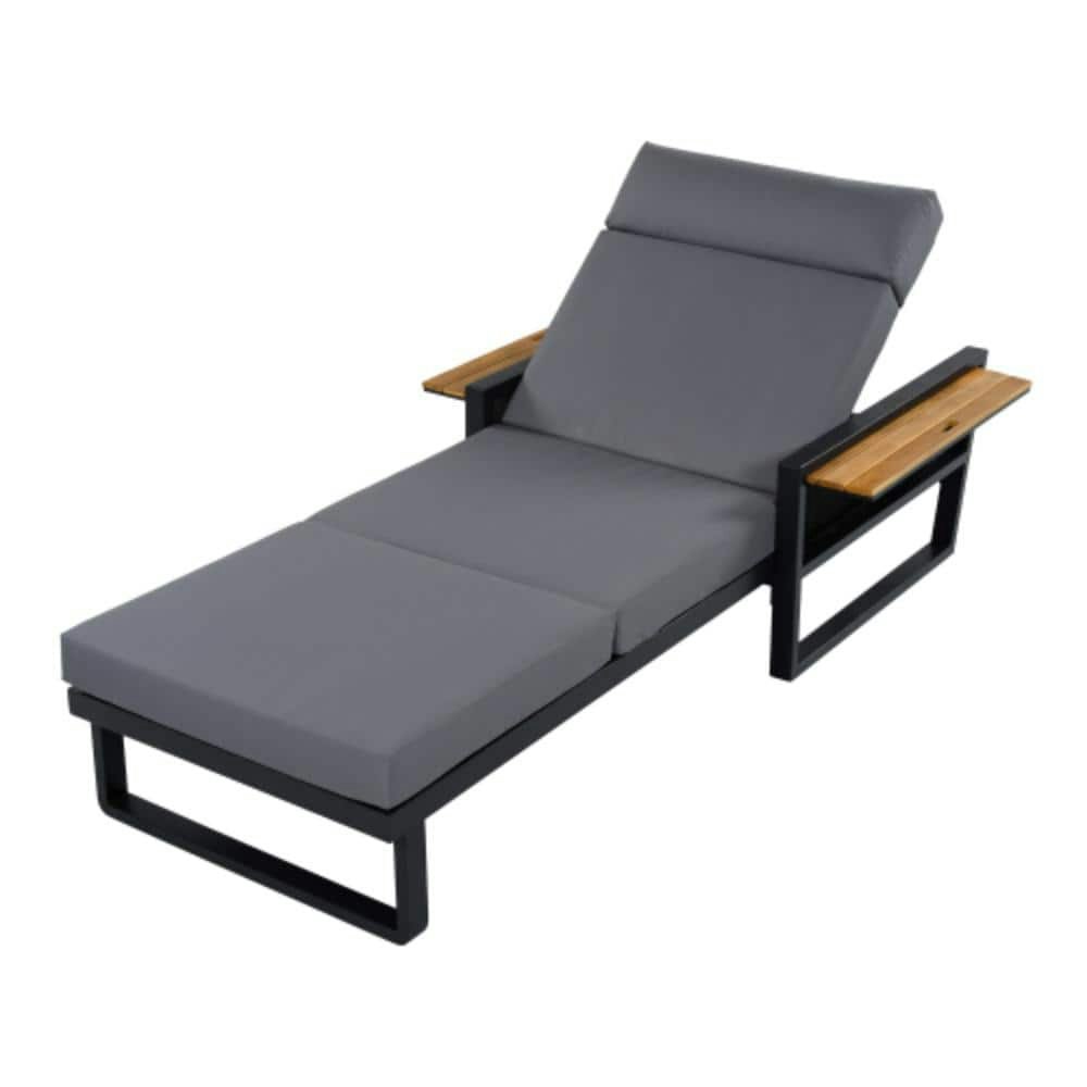 Acacia Wood Outdoor Patio Chaise Lounge: $596.84 Acacia Wood Outdoor Patio Chaise Lounge: $596.84