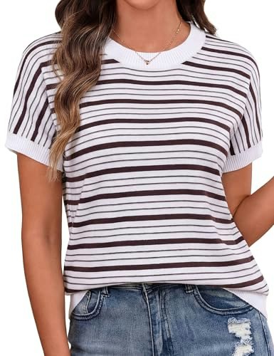 Totatuit Women's Short Sleeve Crewneck Sweater Vest: $19.32 Totatuit Women's Short Sleeve Crewneck Sweater Vest: $19.32
