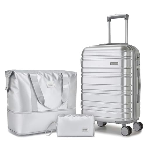 Larvender 3-Piece Carry-On Luggage Set: $76.48 Larvender 3-Piece Carry-On Luggage Set: $76.48