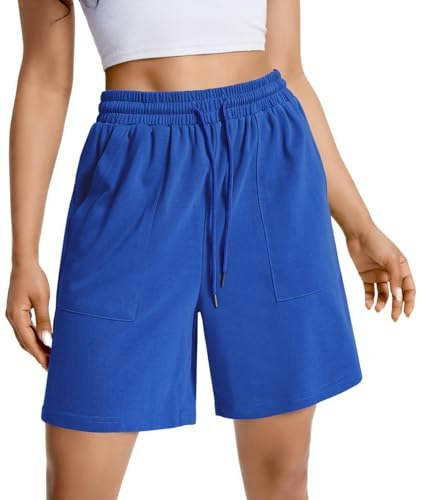 Women's High-Waist Cotton Bermuda Sweatshorts with Pockets: $14.98 Women's High-Waist Cotton Bermuda Sweatshorts with Pockets: $14.98