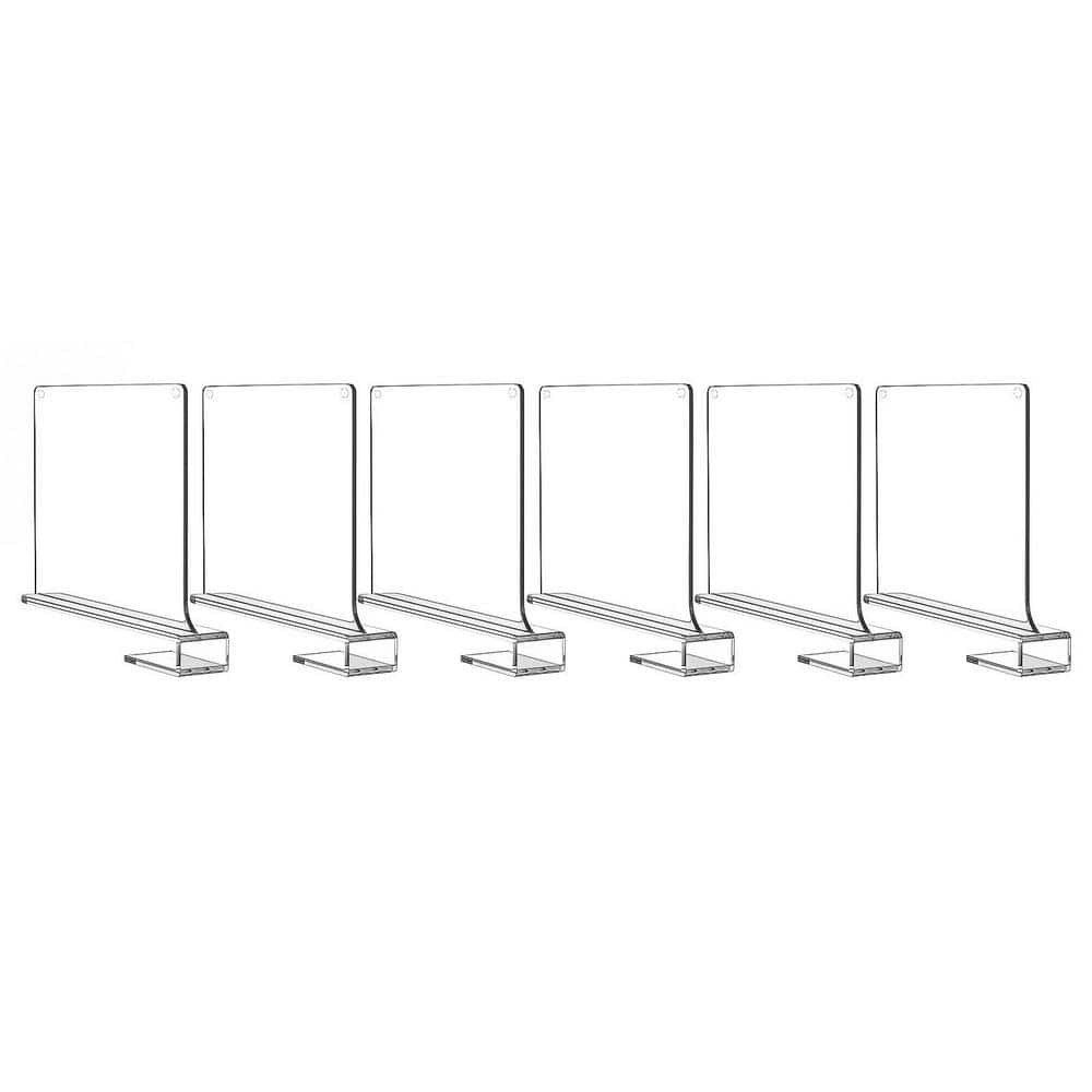 Acrylic Clear Closet Shelf Divider 6-Pack: $63.99 Acrylic Clear Closet Shelf Divider 6-Pack: $63.99