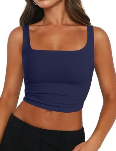 Zeagoo Women's Square Neck Cropped Tank Top: $12.34 Zeagoo Women's Square Neck Cropped Tank Top: $12.34