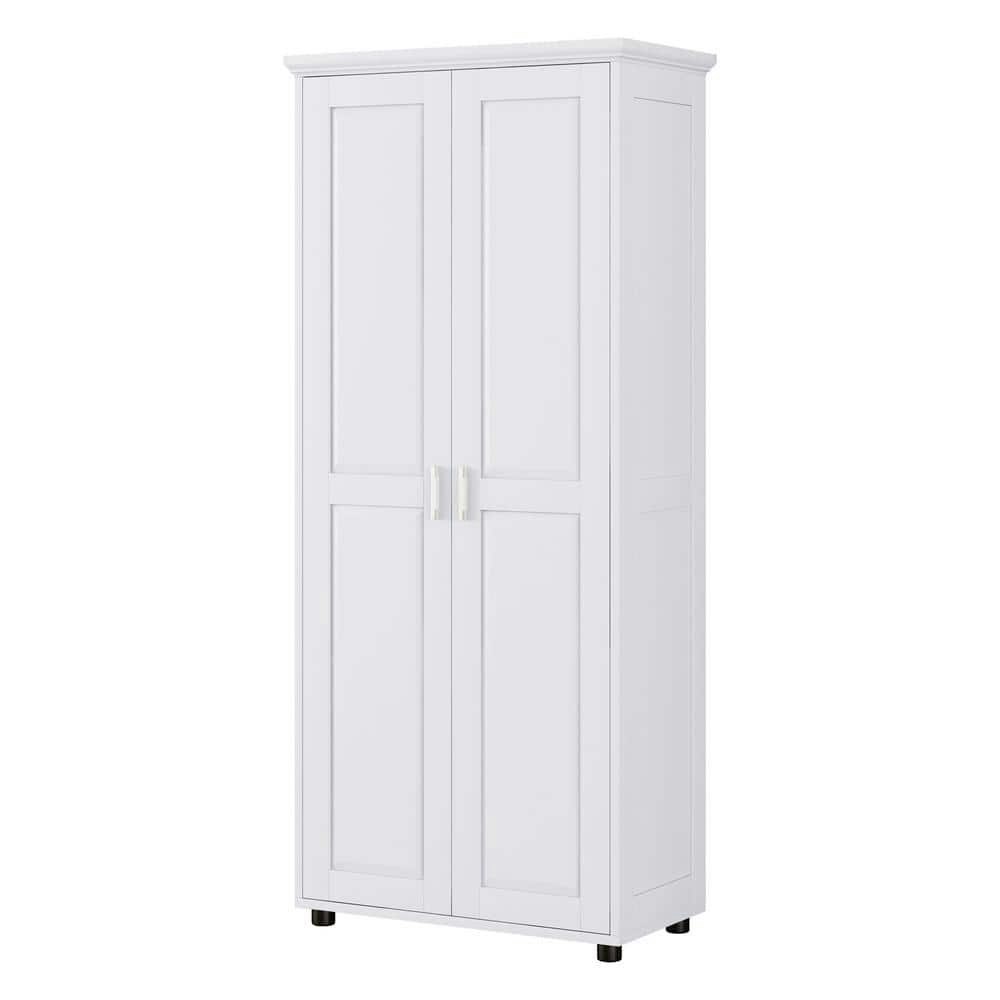 White MDF Freestanding Linen Cabinet: $256 White MDF Freestanding Linen Cabinet: $256
