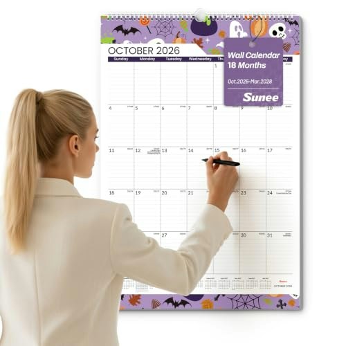 Sunee 22.75" x 15.5" 18-Month Wall Calendar: $16.98 Sunee 22.75" x 15.5" 18-Month Wall Calendar: $16.98