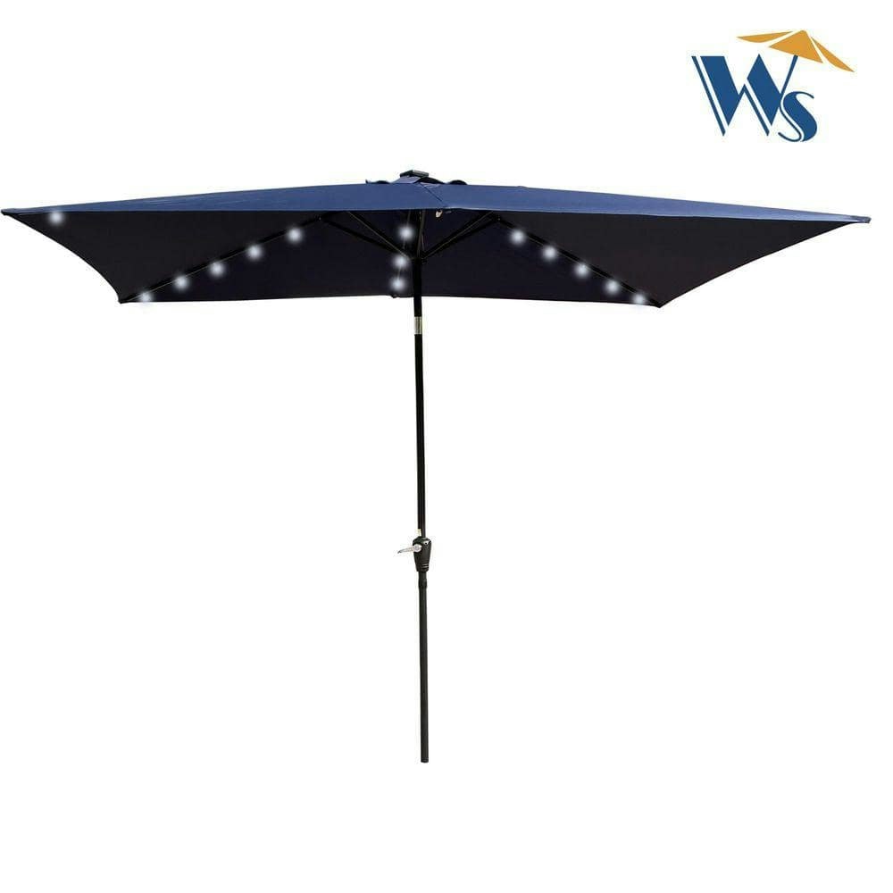10-Foot x 6.5-Foot Rectangular Outdoor Patio Umbrella with LED Light: $155.03 10-Foot x 6.5-Foot Rectangular Outdoor Patio Umbrella with LED Light: $155.03