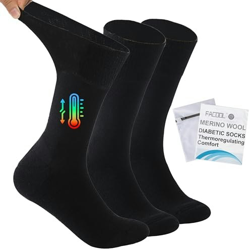 Facool Women's Diabetic Crew Socks 3-Pack: $16.99 Facool Women's Diabetic Crew Socks 3-Pack: $16.99