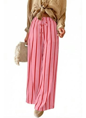 Acelitt Women's High-Waist Wide-Leg Striped Pants: $19.97 Acelitt Women's High-Waist Wide-Leg Striped Pants: $19.97