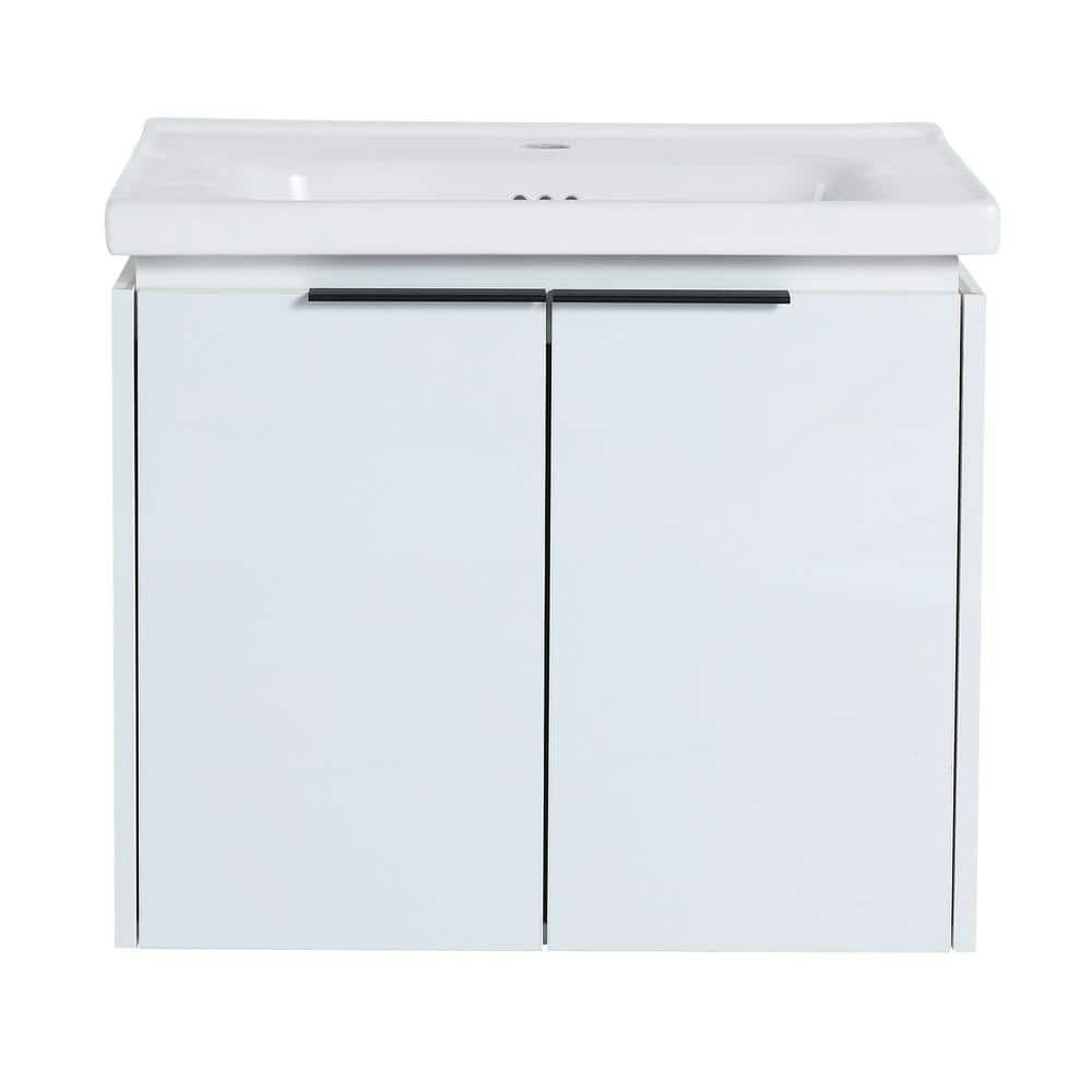 24-Inch Single Sink Floating Bathroom Vanity with Ceramic Top: $510.95 24-Inch Single Sink Floating Bathroom Vanity with Ceramic Top: $510.95