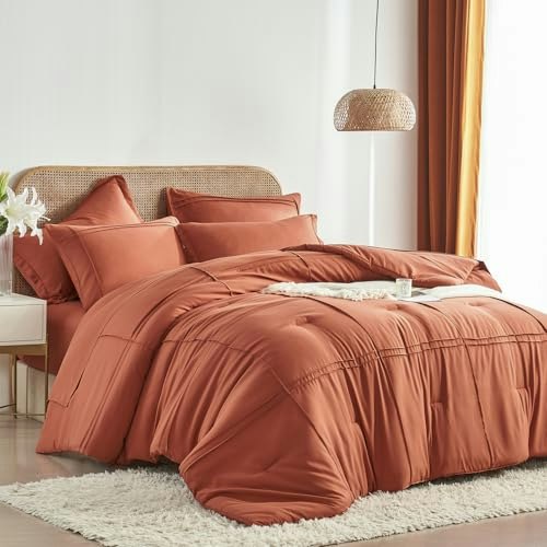 Yogeneg Queen 7-Piece Pinch Pleat Comforter Set: $38.24 Yogeneg Queen 7-Piece Pinch Pleat Comforter Set: $38.24