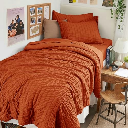 Hymokege Twin XL Seersucker 5-Piece Comforter Set: $32.99 Hymokege Twin XL Seersucker 5-Piece Comforter Set: $32.99