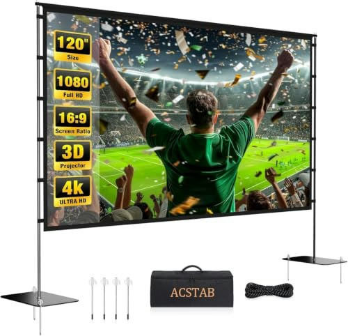 ACSTAB 120-Inch Portable Outdoor Projector Screen with Stand: $56.99 ACSTAB 120-Inch Portable Outdoor Projector Screen with Stand: $56.99