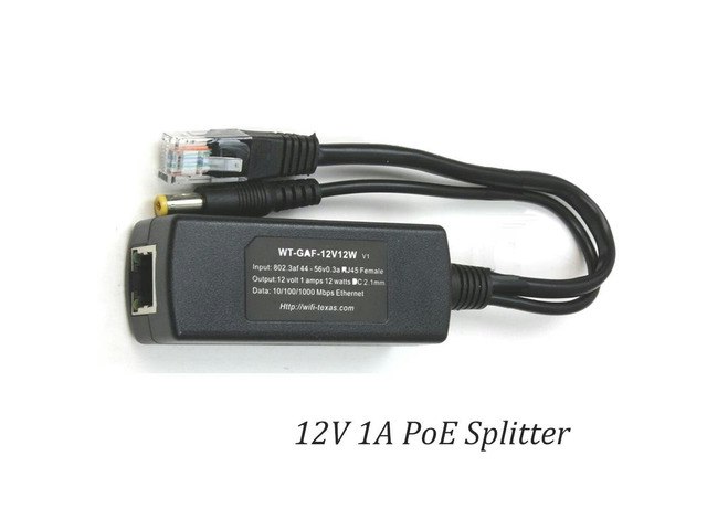 12V 1A Gigabit PoE Splitter: $39.39 12V 1A Gigabit PoE Splitter: $39.39