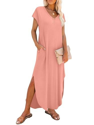 Rumia Women's Cap Sleeve Maxi Dress with Pockets: $19.79 Rumia Women's Cap Sleeve Maxi Dress with Pockets: $19.79