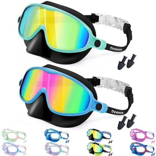Vvinca Kids' Swimming Goggles with Nose Cover 2-Pack: $16.48 Vvinca Kids' Swimming Goggles with Nose Cover 2-Pack: $16.48