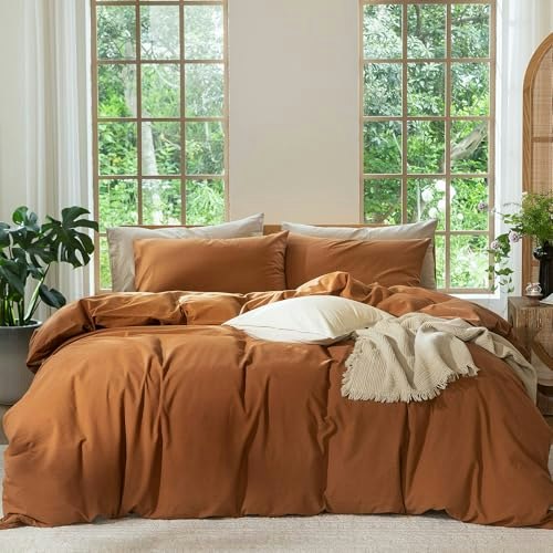 MooMee Super King Plus Washed Cotton Duvet Cover Set: $93.48