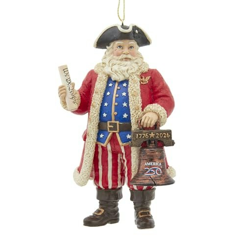 Kurt Adler America 250th Anniversary Santa Ornament: $33.24 Kurt Adler America 250th Anniversary Santa Ornament: $33.24
