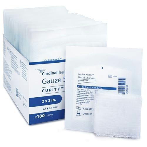 Covidien Curity 2" x 2" 8-Ply Sterile Gauze Sponges 100-Pack: $6 Covidien Curity 2" x 2" 8-Ply Sterile Gauze Sponges 100-Pack: $6
