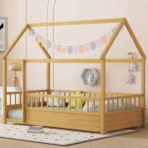 Bellemave Montessori Twin Floor House Bed: $159.99 Bellemave Montessori Twin Floor House Bed: $159.99