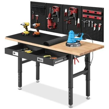Enjoywood 60"Adjustable Height Workbench with Drawers: $147.99