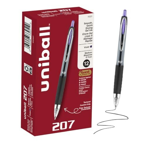 Uniball 207 0.7mm Medium Point Violet Gel Pens 12-Pack: $8.51 Uniball 207 0.7mm Medium Point Violet Gel Pens 12-Pack: $8.51