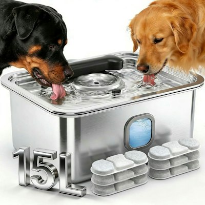 Teynouk 15L Stainless Steel Automatic Dog Water Fountain for $54 + free shipping