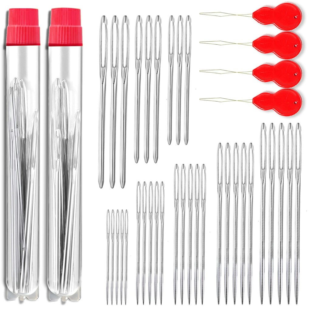 Orrdice 34-Piece Large Eye Blunt & Sharp Needle Set: $2.49