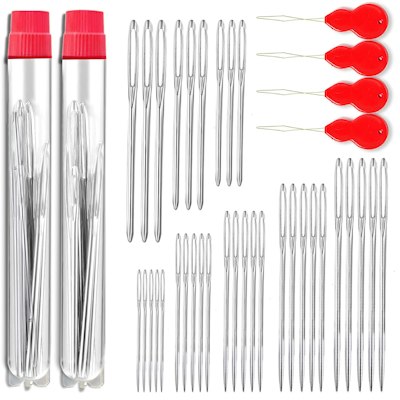 Orrdice 34-Piece Large Eye Blunt & Sharp Needle Set for $2 + free shipping w/ Prime