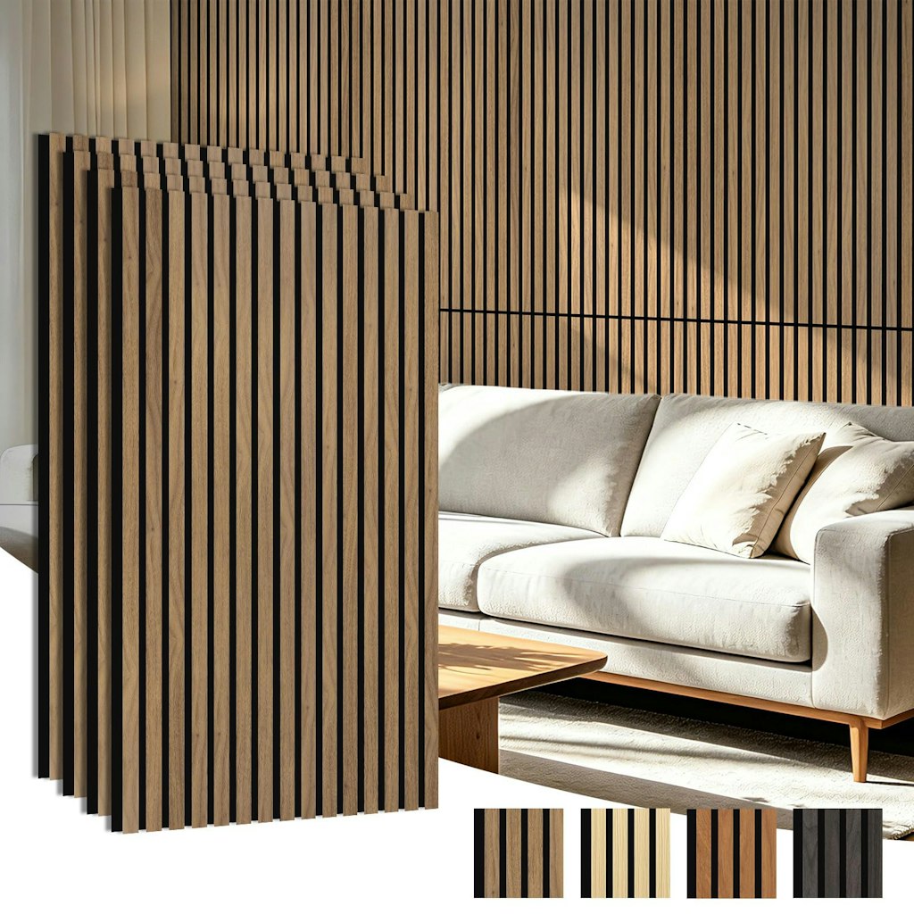 Art3d 47" x 23.6" Acoustic Wood Slat Wall Panel 4-Pack: $85