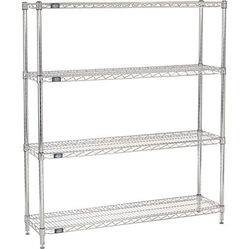 Nexel 12" x 48" x 54" 4-Tier Adjustable Wire Shelving Unit: $139.74 Nexel 12" x 48" x 54" 4-Tier Adjustable Wire Shelving Unit: $139.74