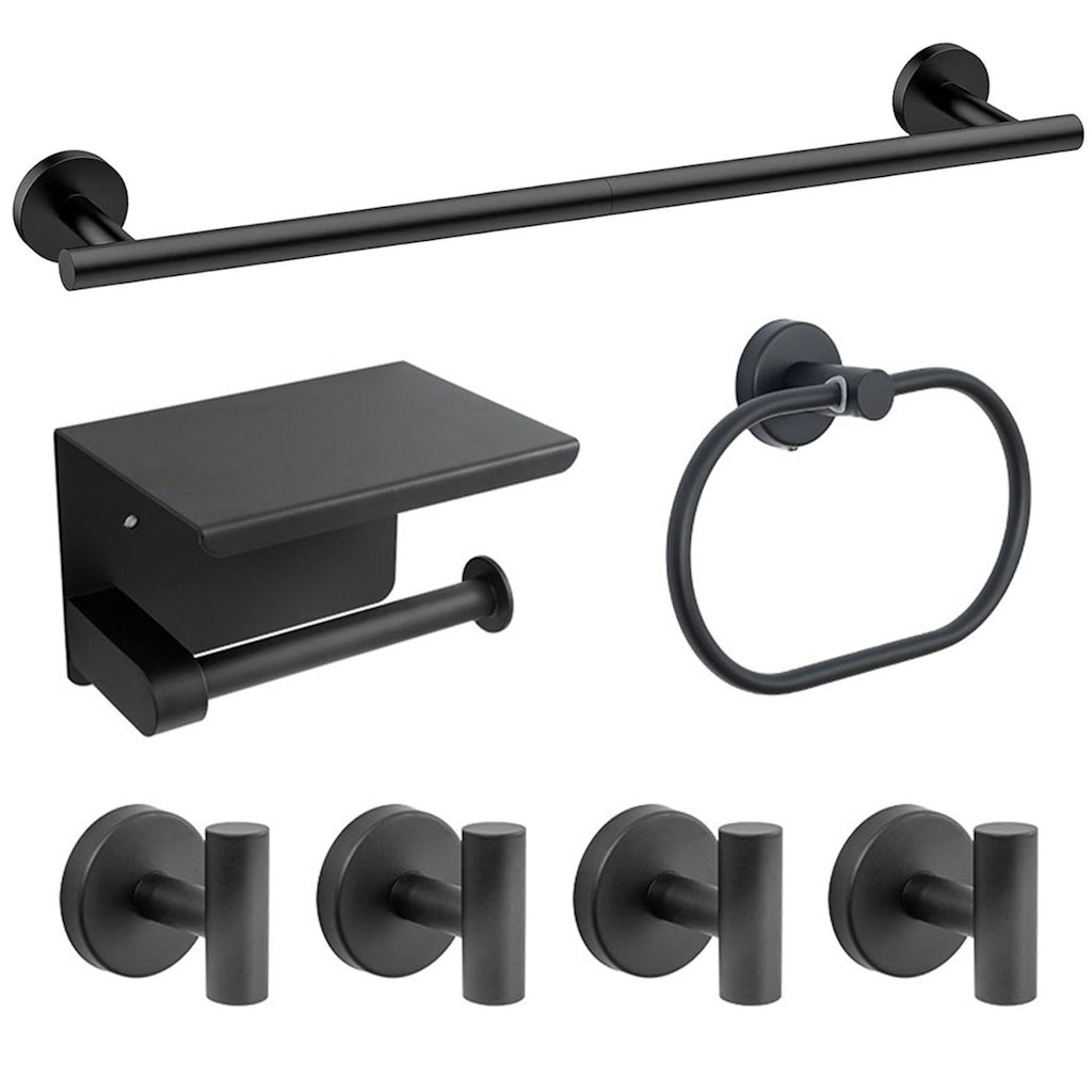 Depecal 7-Piece Stainless Steel Bathroom Hardware Accessories Set: $28