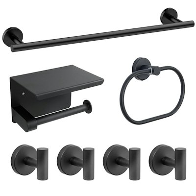 Depecal 7-Piece Stainless Steel Bathroom Hardware Accessories Set for $28 + free shipping