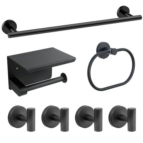 Depecal 7-Piece Stainless Steel Bathroom Hardware Accessories Set for $28 + free shipping