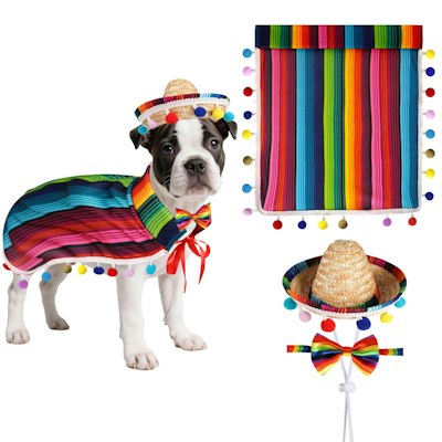 Beipegin 3-Piece Mexican Dog Costume for $11 + free shipping w/ Prime