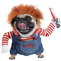 Chucky Dog Halloween Costume w/ Knife & Wig for $11 w/ Prime + free shipping