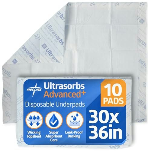 Medline Ultrasorbs Advanced+ 30x36-Inch Underpads 10-Count: $31.49 Medline Ultrasorbs Advanced+ 30x36-Inch Underpads 10-Count: $31.49