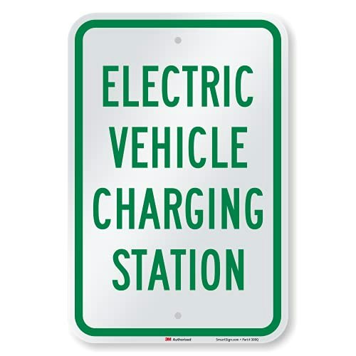 SmartSign Electric Vehicle Charging Station Aluminum Sign: $14.36 SmartSign Electric Vehicle Charging Station Aluminum Sign: $14.36
