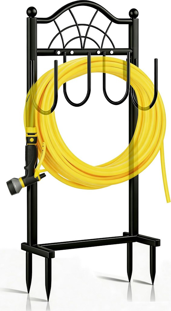 Freestanding Fence-Style Garden Hose Holder: $18