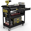 17 Stories 3-Tier Rolling Tool Cart w/ Locking Drawer for $100 + free shipping