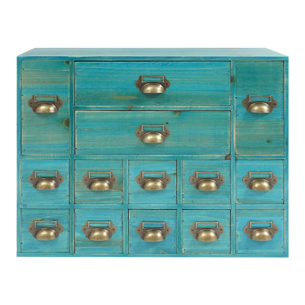 Gracie Oaks 14-Drawer Storage Cabinet: $63