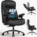 650-lbs. Capacity Big and Tall Leather Executive Office Chair for $126 + free shipping