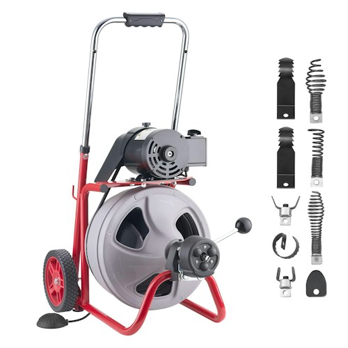Vevor 100-Foot x 3/8" Auto Feed Drain Cleaning Machine for $270 + free shipping