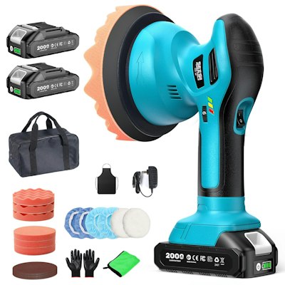 6" Cordless Car Polisher Kit w/ 2 21V Batteries for $40 + free shipping