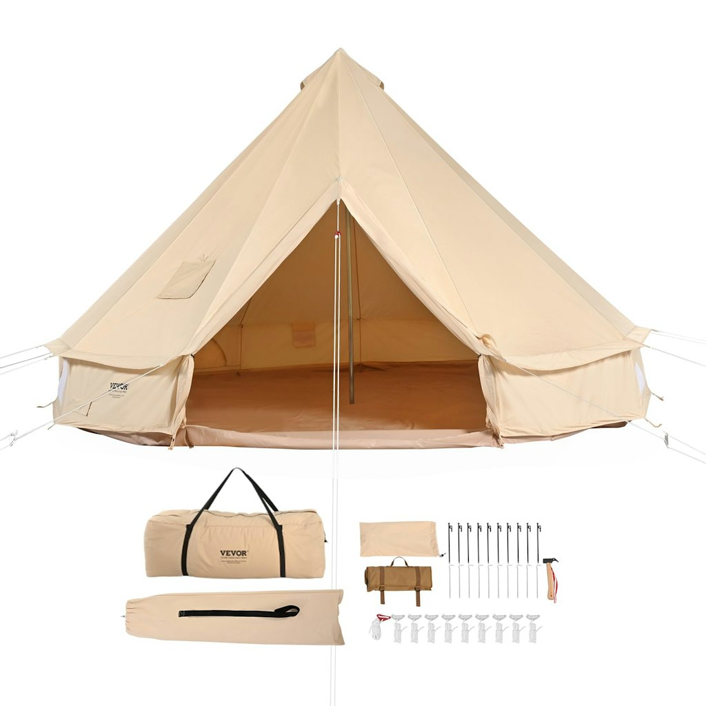 Vevor 9.8-Foot Yurt Canvas Bell Tent with Stove Jack: $181 Vevor 9.8-Foot Yurt Canvas Bell Tent with Stove Jack: $181
