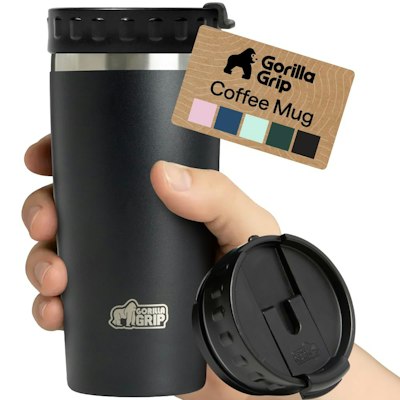 Gorilla Grip Stainless Steel 20-oz. Insulated Travel Mug for $13 + free shipping w/ Prime