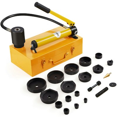 Vevor Hydraulic Knockout Punch Kit 1/2" to 4" Conduit Hole Cutter Set for $127 + free shipping w/ Prime