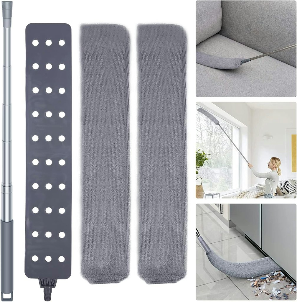 Retractable Gap Dust Cleaner w/ 2 Microfiber Cloths: $11