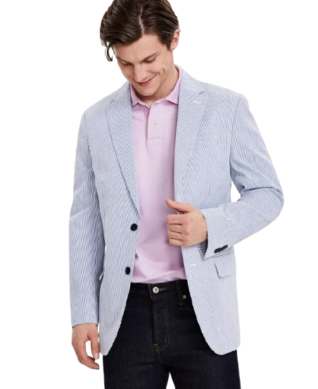 Tommy Hilfiger Men's Modern-Fit Seersucker Sport Coat: $50