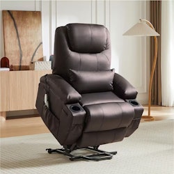 Bestier 35" W Power Lift Recliner Chair w/ 8-Point Massage & Heating for $399 + free delivery