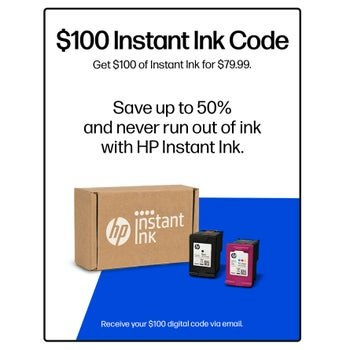 HP Instant Ink $100 Prepaid Card: $80