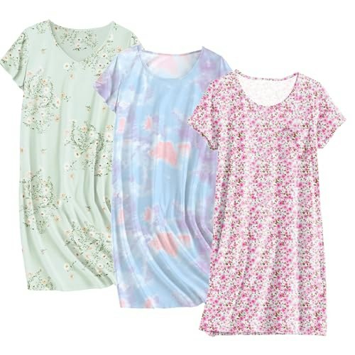 Ekouaer Cotton Sleepshirt 3-Pack: $29.99 Ekouaer Cotton Sleepshirt 3-Pack: $29.99